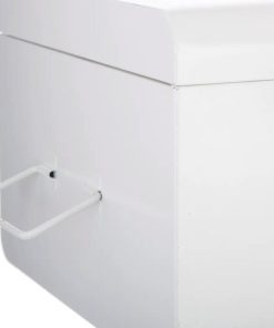 Lot de 2 cantines métal blanc forme valise - Blanc