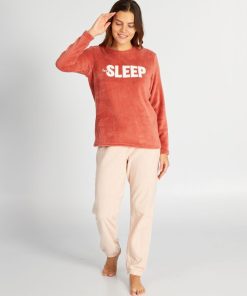 Ensemble pyjama polaire - 2 pièces - Rose