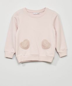 Sweat en molleton avec empiècements en crochet 'Name It' - Violet