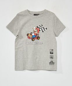 T-shirt à manches courtes 'Mario' - Gris