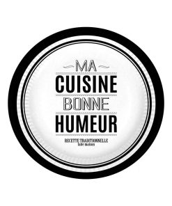 Set de 10 assiettes en carton 18 cm Ma cuisine - Blanc