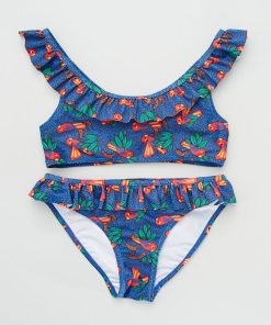 Maillot de bain avec imprimé - 2 pièces - Bleu/rouge