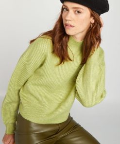 Pull col montant - Vert