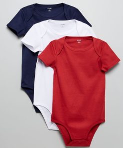 Lot de 3 bodies pour enfants situation de handicap - Bleu/blanc/rouge
