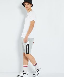 Short de sport en molleton - Gris