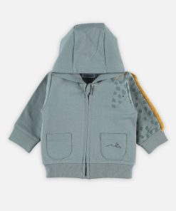 Veste à capuche zipée verte - Vert
