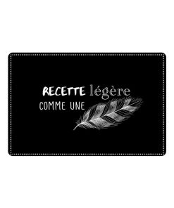 Set de table opaque Recette legere comme une Plume - Noir