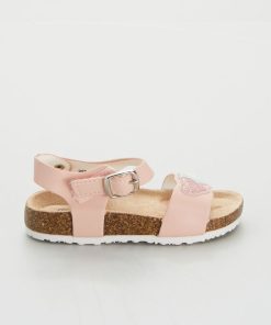 Sandales à scratch - rose