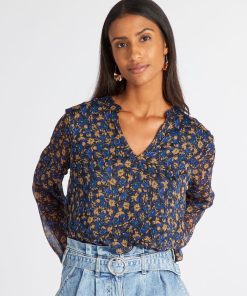 Blouse fluide 'JDY' - Bleu
