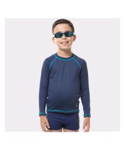 Rash Guard Kids Fpu50+ Uv Colors Long Sleeve T-Shirt Navy Blue Uv ANTI UV - UV Line - Bleu marine