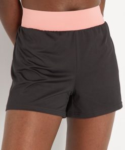Short en microfibre - noir/rose