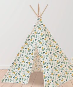 Tipi imprimé 'jungle' - Blanc/Vert