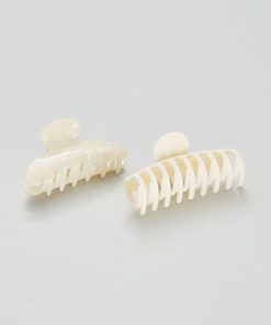 Lot de 2 pinces crabe - Blanc