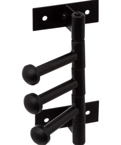 Patère métal rotative 3 têtes - Noir
