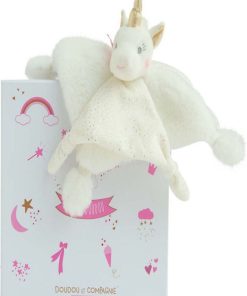 Coffret doudou plat licorne or Le doudou (22 cm) - N/A