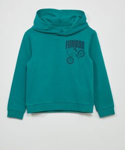 Sweat à capuche en molleton - Vert
