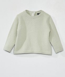 Gilet en maille fantaisie - Vert