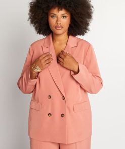Veste blazer à double boutonnage - Rose
