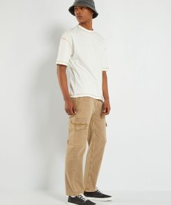 Jean large avec poches avec poches - Beige