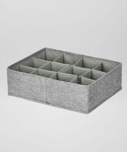 Boite à compartiments en tissu - Gris
