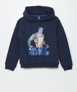 Sweat à capuche 'Black Panther' - Bleu