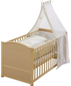 ROBA Lit bébé évolutif complet "Liebhabear" - 70x140 + Équipement Complet - Marron