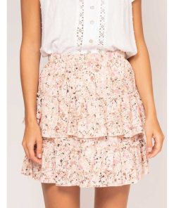 Jupe courte motifs XARRY - Rose
