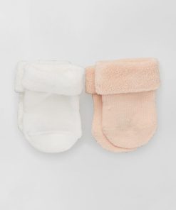 Lot de 2 paires de chaussettes - blanc/rose