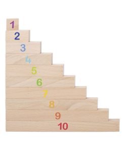Réglette de calcul en bois 36 éléments - Multicolore