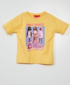 T-shirt 'Barbie' en jersey - Jaune