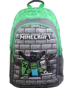 Sac à dos 2 compartiments Minecraft Jeu Vidéo Gris Bagtrotter - Gris