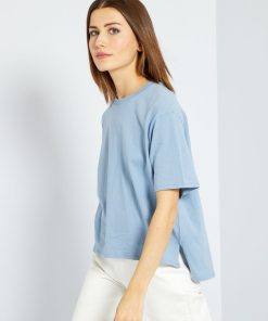 T-shirt manches longues - bleu denim