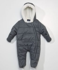 Combinaison pilote en maille peluche - Gris