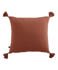 Coussin Double Gaze Coton Collection Gaia - Orange