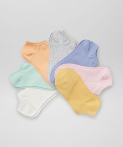 Lot de 7 paires de chaussettes invisibles - multicolore
