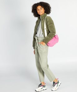 Jean mom avec ceinture - gris