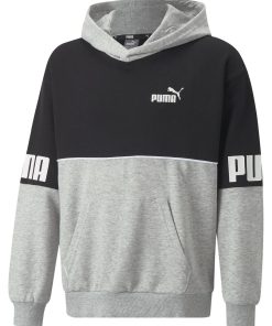 Sweat à Capuche Enfant Puma Power Colorblock - Gris