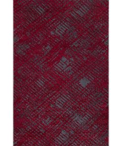 Tapis salon 200x290 TEREMIDE RELIEF Rouge OEKO TEX idéal pour Salon - Rouge