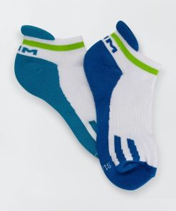 Paire de socquettes 'DIM' - bleu/vert