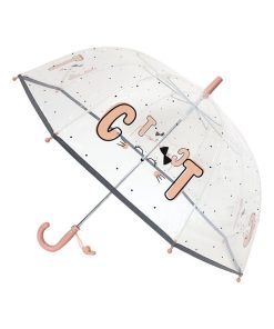 Parapluie cloche enfant transparent à pois, Chat - Multicolore