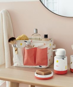 Organisateur en toile - blanc/rose