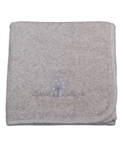 Eveil Et Nature Plaid Velours Coton Bio - Gris