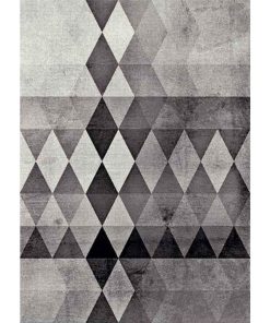 Tapis salon 160x230 BELO 19 Gris OEKO TEX idéal pour Salon - Gris