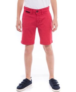 Bermuda chino slim BERKLEY BOY - Rouge