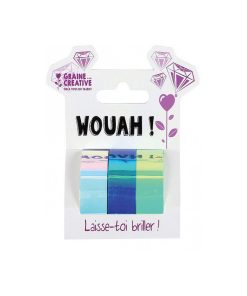 3 Tapes Iridescent Blanc Bleu Vert 15mmx5m - N/A