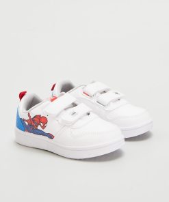 Des baskets à scratchs 'Spider-Man' - blanc