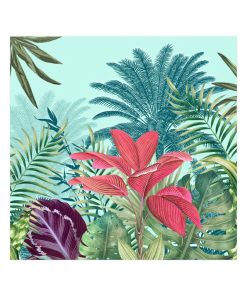 Lot de 20 serviettes en papier Flore sauvage 33 cm - Bleu