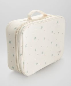Valisette de naissance imprimé - Blanc/vert