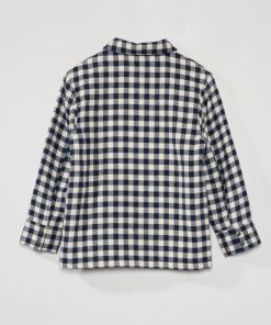 Surchemise à carreau en flanelle - Bleu