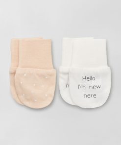 Lot de 2 paires de moufles - rose